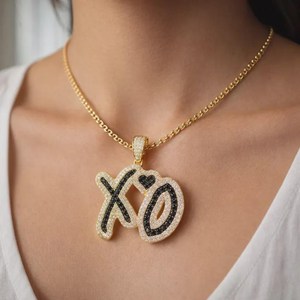 Customized Any Latter <b>Pendant</b> 925 <b>Silver</b> Iced Out <b>Pendant</b> Hip Hop <b>Pendant</b> VVS Moissanite <b>Pendant</b> <b>Initial</b> Latter <b>Pendant</b> For Gift - Product Image 2