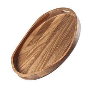 Bandeja de Madera Hecha a Mano, Bandeja de Servicio Natural para Café, Té, Desayuno, Mesa de Comedor, Cocina, Hogar y Servicio de Hostelería - Product Image 1