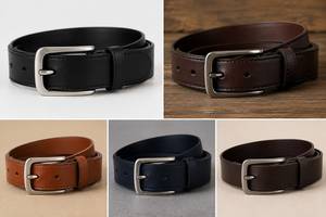Ceinture décontractée pour homme en cuir véritable avec boucle en acier argenté, style coréen tendance, esthétique Instagram, artistique et jeune, durable et confortable - Product Image 6
