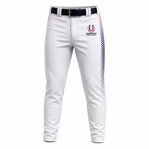 Pantalon de baseball blanc personnalisé pour homme 2026 – Anti-humidité, coupe ajustée, taille élastique, 100 % polyester, broderie logo – Idéal été - Product Image 1