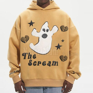 Sudaderas con Estampado Puff para Hombre, Ropa Urbana, Sudadera con Capucha Gráfica, Informal, Transpirable, Cómoda, para Uso Diario - Product Image 2