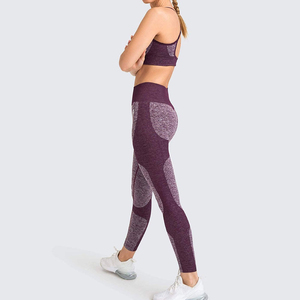 Latest Style Low MOQ Women Yoga Set Factory Direct Sale High Quality OEM Service New Design Breathable Spandex/Polyester 2-Piece - Product Image 3