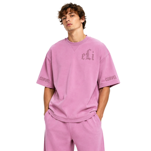 Camisetas Oversize Sólidas para Hombre, Camiseta Premium de Corte Relajado para Hombre, Diseño Gótico, Personalización de Marca, Impresión DTG, Ropa Casual Urbana - Product Image 1