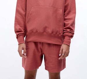 Conjunto de Sudadera con Capucha y Pantalones Cortos para Hombre, Chándal de Dos Piezas, Mezcla de Algodón, Ropa Urbana, Conjunto Deportivo para Gimnasio, Transpirable, Proveedor Mayorista - Product Image 2