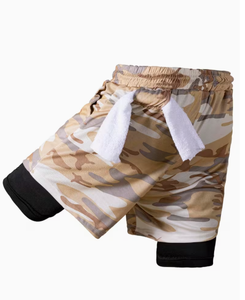 Pantalones Cortos Deportivos de Algodón Ecológico para Hombre con Forro Interior de Compresión, Doble Capa, Estilo Urbano, Cierre con Cordón y Bolsillos - Product Image 5