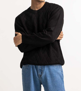 Pull classique brodé, style américain, col rond, tricoté, décontracté, de haute qualité - Product Image 1