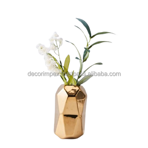 Floreros de Metal modernos para decoración del hogar, florero de forma redonda Chapado en plata con diseño martillado de aluminio de lujo nórdico pequeño - Product Image 4