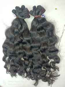 Extensiones de Cabello Humano Remy Virgen Indio Ondulado, Doble Trama a Máquina, Todos los Colores Aptos, Puntas de Una Sola Capa para Tejido de Cabello - Product Image 2