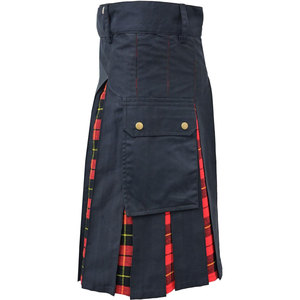 Kilt écossais utilitaire en coton hybride de qualité supérieure, plissé, motif tartan Wallace, pour tenue de fille - Product Image 5
