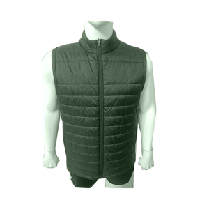 Men's <b>Quilted</b> Vest Solid Color Zipper Closure Windproof Polyester <b>Wadding</b> Casual Winter Wear Stand Collar - Product Image 5
