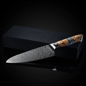 Cuchillo de Cocina Profesional de Acero de Damasco Hecho a Mano con Mango Resistente, Perfecto para la Cocina del Hogar - Product Image 1