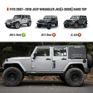 Pour Jeep Wrangler 2007-2018 JK 4 portes, panneau de rangement pour vitre arrière, système d'étagère de chargement tactique multifonctionnel compatible - Product Image 5