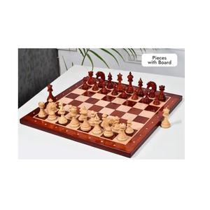 Juego de ajedrez de madera de lujo hecho a mano con tablero profesional grande de 21 pulgadas, edición de coleccionista, piezas Dragon Knight Staunton - Product Image 1
