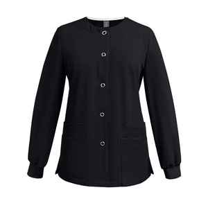 Unisex Casual Long-Sleeved Woven Gradient Cardigan Top <b>Set</b> Nursing Work Clothes Neck Jacket <b>Doctors</b> Breathable Scrub Uniform - Product Image 2