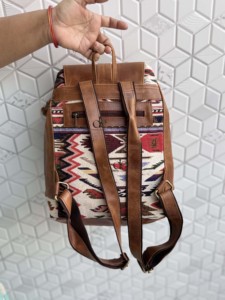 Nouveauté 2026 : Sac à dos en cuir véritable fait main, jacquard, multi-usages, unisexe, vente en gros, produit en vrac - Product Image 4