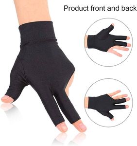ถุงมือบิลเลียดแบบครึ่งนิ้วพร้อมสายรัดข้อมือปรับได้สำหรับฝึกซ้อมสนุกเกอร์พูลกีฬาสำหรับทุกเพศ - Product Image 3