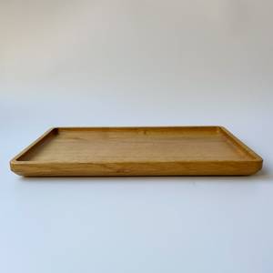 Natural Wood Serving Tray Eco‑Friendly Rectangle Solid Wood Serving Tray <b>Rustic</b> Kitchen & Table Decor Home Organizer - Product Image 3
