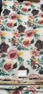 Multi-Color Floral 100% Polyester Linen Woven <b>Fabric</b> Medium <b>Weight</b> 120gsm Chemical-Resistant Quick-Dry Breathable for Suits - Product Image 4