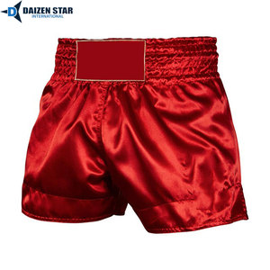 Professional Muay Thai Boxing Shorts Satin Fabric Custom Logo Fight Wear for Training and Competition - Product Image 4