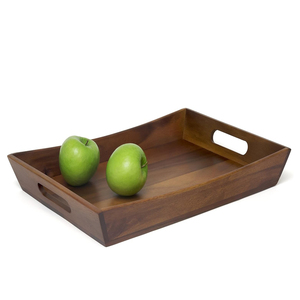 Plateau de service en bois de manguier de super qualité de forme rectangulaire avec poignées sculptées à la main pour un bar et un restaurant exportateur en gros - Product Image 2