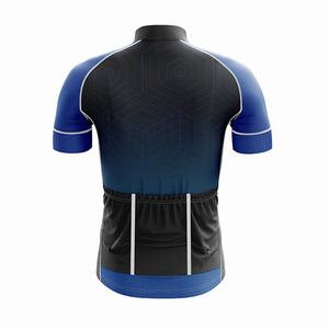 Black Blue Color Unisex Adult's Cycle Racing Uniform Sets Stretchy <b>Knitted</b> Fabric Zipper Up Jacket Youth Cycling <b>Kits</b> - Product Image 4