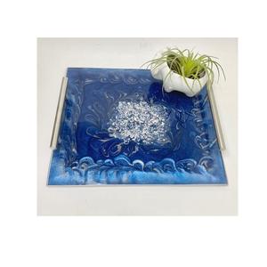 Handmade Modern Lightweight Premium Quality Resin Serving Tray <b>Epoxy</b> Art for Home & Kitchen and Housewarmings - Product Image 3