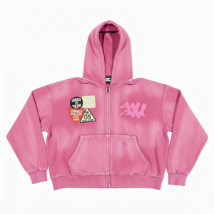 Sudadera con capucha extragrande de moda, muy vendida y demandada, con cremallera y logotipo bordado, 100% algodón, fabricada en fábrica, precio económico para invierno. - Product Image 1