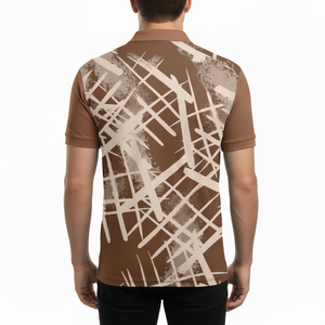 Polo sublimé de qualité supérieure pour homme – Maillot de sport respirant à motifs, idéal pour le tennis et le golf, col élégant et décontracté - Product Image 3