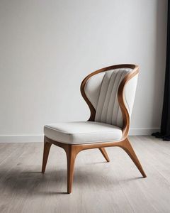 Modern Teak Wood Lounge <b>Chair</b> Elegant <b>Upholstered</b> Accent <b>Chair</b> Indonesia Supplier - Product Image 1