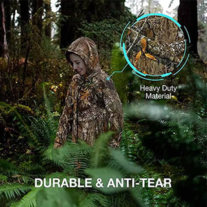 Veste polaire imperméable et ensemble de tenue de chasse pour femme, camouflage biomimétique jungle, pour la chasse aux oiseaux aquatiques et en montagne - Product Image 3