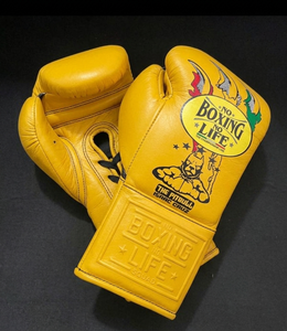 Gants de boxe en cuir de vache véritable faits à la main, orange, à lacets, pour entraînement, sparring, kickboxing, MMA. - Product Image 5