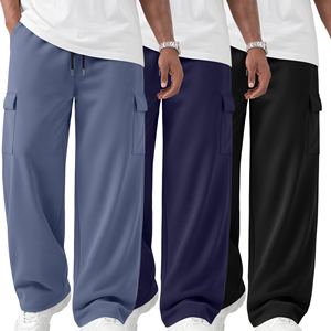 Mens Solid And <b>Light</b> Colors Cargo Sweatpants Heavyweight Cotton Joggers Comfortable Casual Lounge Wear Stylish Design <b>Trousers</b> - Product Image 6