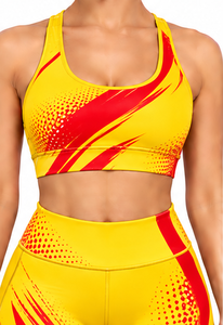 Conjunto de Yoga para Mujer, Pantalones Cortos de Cintura Alta, Sujetador Deportivo, Ropa Deportiva para Gimnasio, Pilates, Fitness, con Logotipo Personalizado, Transpirable y Elástico - Product Image 6
