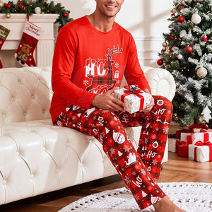 Soft Printed Christmas <b>Pajama</b> Set With Custom Pattern And Relaxed Lounge Fit For Holidays Christmas <b>Pajama</b> Set - Product Image 5