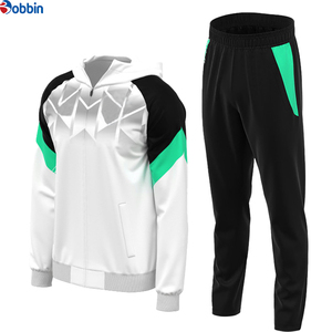 Ensemble de survêtement de football pour hommes, veste à capuche zippée par sublimation, manches longues, respirant, séchage rapide, antibactérien - Product Image 3