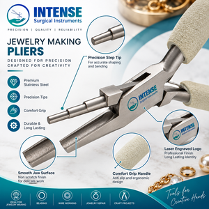 Alicates Profesionales de Acero Inoxidable para Fabricación de Joyería, Alicates de Precisión para Doblar Alambre y Formar Lazos con Agarre Cómodo - Product Image 6