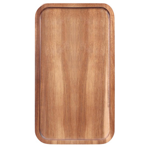 ถาดไม้อะคาเซียจานสี่เหลี่ยมสำหรับเสิร์ฟอาหารร้อนๆจัดแสดงที่ร้านกาแฟบ้านห้องครัวหรือร้านอาหารใช้ทุกวัน - Product Image 1