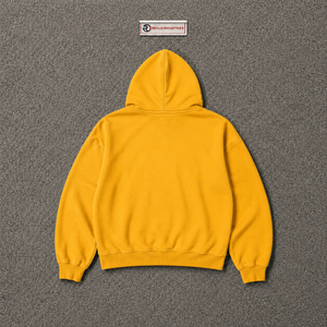 Sudadera con Capucha Dorada Oversize Estampada Urbana Unisex Casual de Forro Polar con Estampado de Globo Terráqueo - Product Image 6