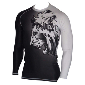 Rashguard professionnel pour hommes à manches longues, vêtement de compression, anti-humidité, protection UV, pour la gym, le surf, le MMA et le fitness - Product Image 2