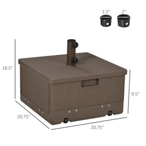 Base per Ombrellone da Giardino in Acciaio Inossidabile per Patio, Ristorante, Hotel con Struttura in Acciaio per Esterni - Product Image 2