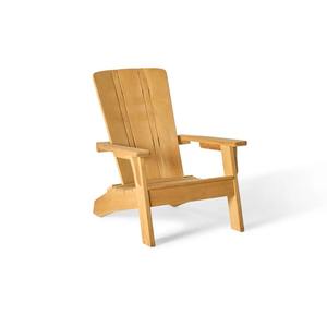 Chaise Adirondack d'extérieur moderne en teck massif – Chaise longue de jardin en bois pour mobilier de patio et de resort - Product Image 1