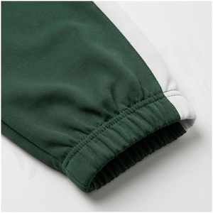 <b>Women</b> Green <b>White</b> Color Blocking Tracksuit Full Sleeve Zipper Stand Collar Sporty <b>Jogger</b> Set Autumn Breathable Polyester Cotton - Product Image 6