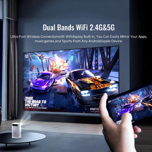 โปรเจคเตอร์ขนาดเล็กแบบพกพา แบตเตอรี่ 10000mAh รองรับ 4K เชื่อมต่อ Wi-Fi ฉายภาพยนตร์กลางแจ้งสำหรับตั้งแคมป์และสนามหลังบ้าน - Product Image 4