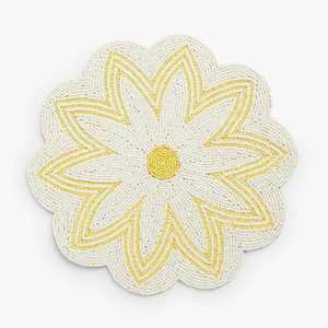 Mantel individual personalizado con bordado floral hecho a mano y cuentas, elegante para eventos festivos y hogares, ideal para mesas de café y comedor. - Product Image 6