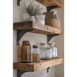 Estante de Pared en Cascada de Madera Reciclada Natural - Venta al por Mayor B2B - Product Image 1
