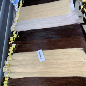 Extensiones de cabello a granel crudo vietnamita 24 pulgadas calidad superior cabello humano liso natural colores claros precio de fábrica - Product Image 1