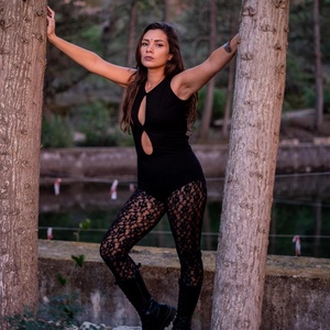 Bohemian Womens Cotton Bodysuit Cutout Detail Lace Up <b>Back</b> Festival Outfit for Summer Outfits and Festival Wear - Product Image 4