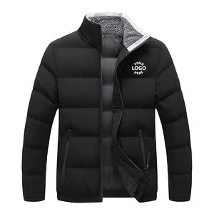 Hot Selling Casual Fleece Square Collar Breathable Quilted Coat <b>Utility</b> Plain Winter Puffer <b>Jacket</b> with Front Logo for <b>Men</b> - Product Image 1