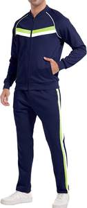 Men Active Performance Tracksuit Lightweight Zip Front <b>Jacket</b> and Pants Set for Running <b>Gym</b> Training Fitness Apparel - Product Image 4