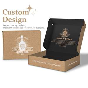 Custom Logo Flat Pack Wine <b>Bottle</b> Packaging <b>Box</b> High Quality Corrugated Retail Wine Shipping & Gift Boxes Wholesale - Product Image 3